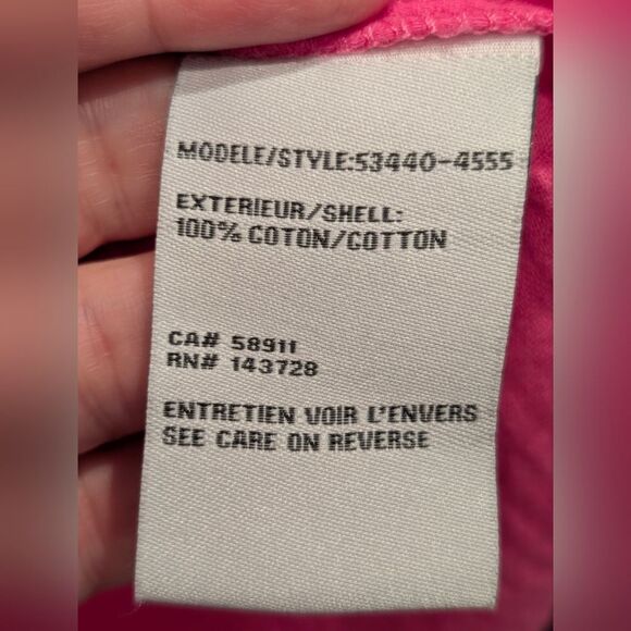 Tribal Jeans Hot Pink Cotton Gauze Dress XXL Plus Size Puff Sleeve Barbiecore - Picture 6 of 8